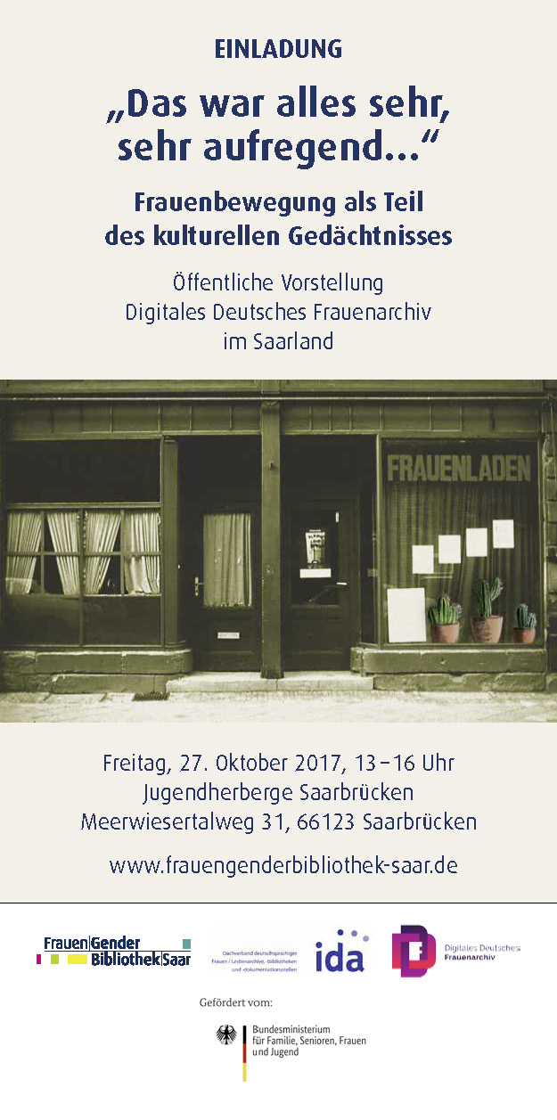 Vorstellung Digitales Deutsches Frauenarchiv im Saarland