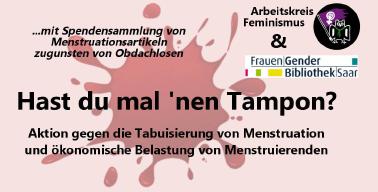 Informations- und Spendenaktion zum Thema Menstruation