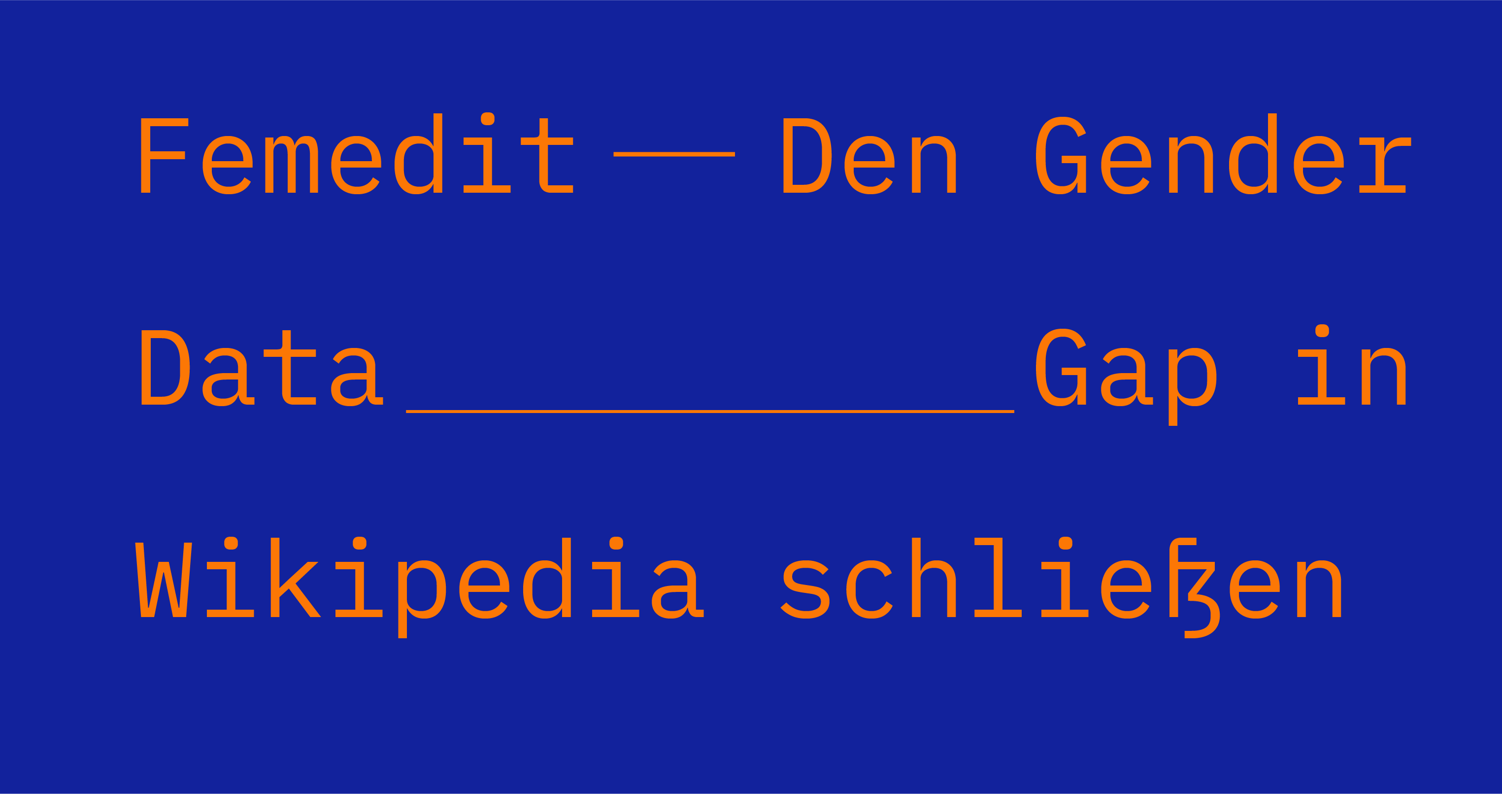 Online-Seminar “Femedit – Den Gender Data Gap in Wikipedia schließen”