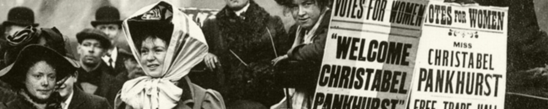 FGBS Fachbibliothek Christabel Pankhurst Postkarte Ausschnitt