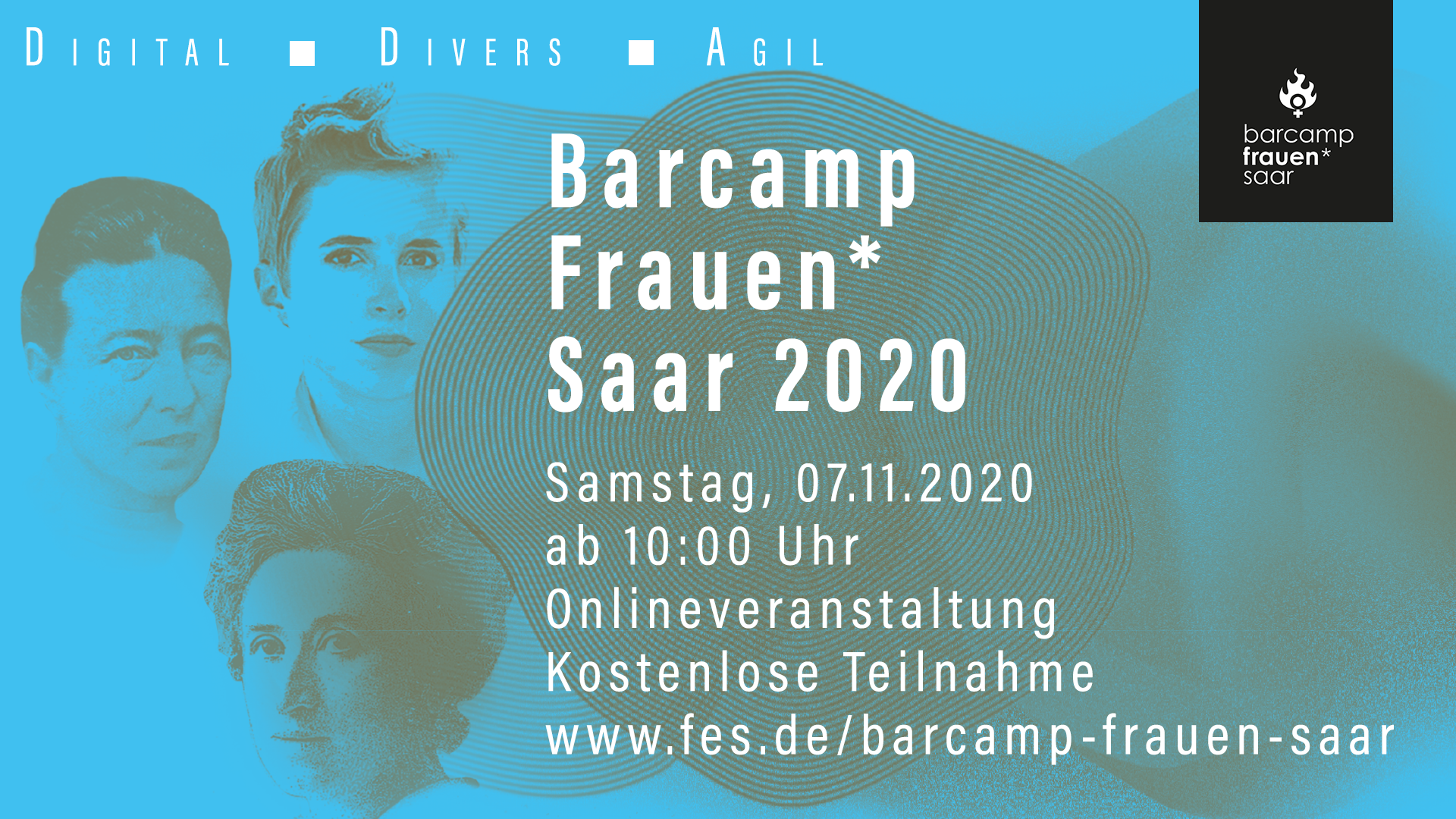 Barcamp Frauen* Saar online am 7. November 2020 von 10:00 bis 15:30 Uhr