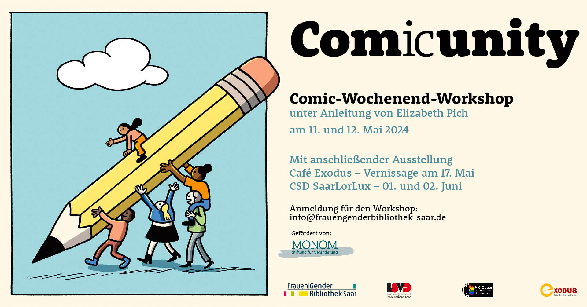 Comic-Workshop und Ausstellung „Com(ic)unity“ zum IDAHOBITA 2024