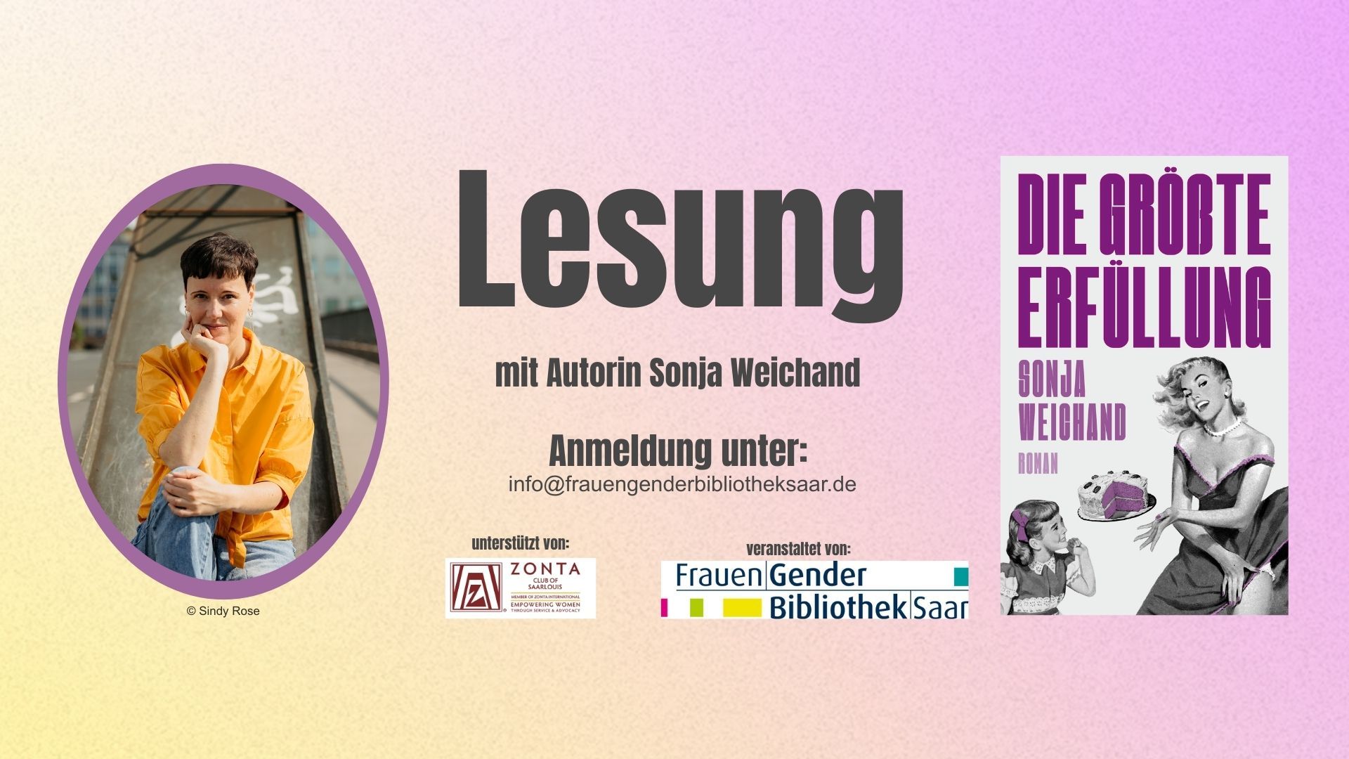 Buchvorstellung: „Die größte Erfüllung“ von Sonja Weichand am 16.1.2026