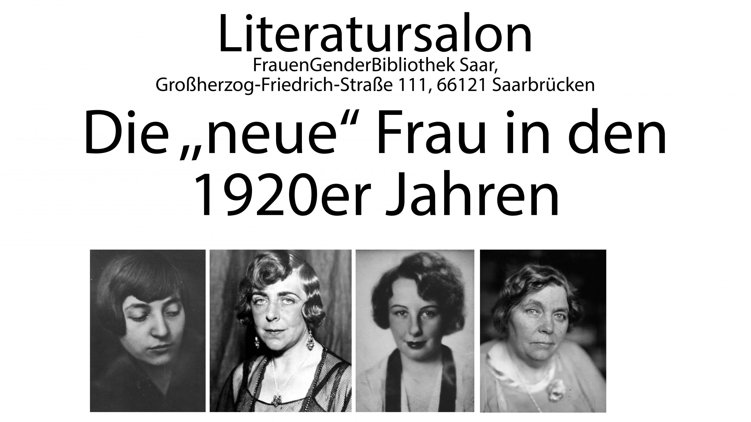 Neuer Literatursalon ab 16.12.2025: Die neue Frau in den 1920er Jahren