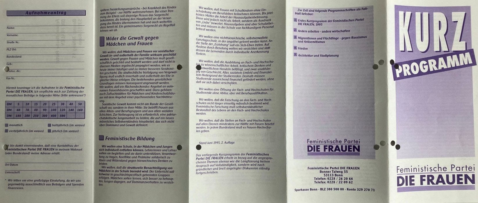 Blick ins Archiv: Feministische Partei DIE FRAUEN